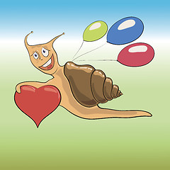 Image showing snail with heart