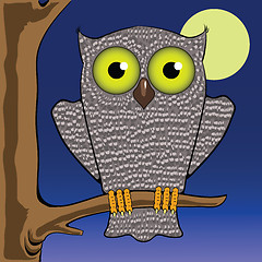 Image showing owl and moon