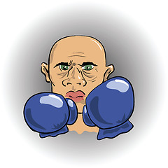 Image showing angry boxer