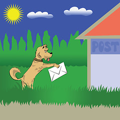 Image showing dog and letter