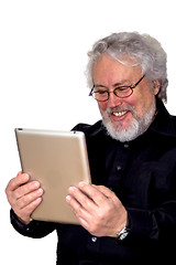 Image showing Senior and tablet pc