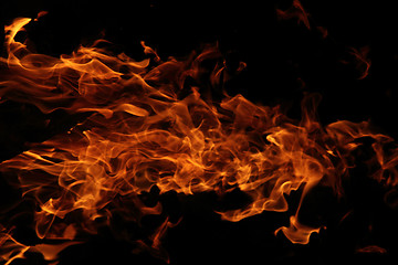 Image showing fire background in the night