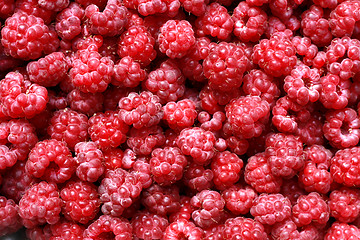 Image showing raspberries background