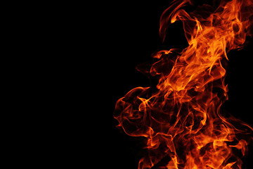 Image showing fire background in the night