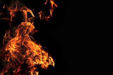 Image showing fire background in the night