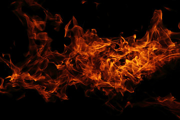 Image showing fire background in the night