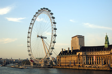 Image showing London Eye and the water