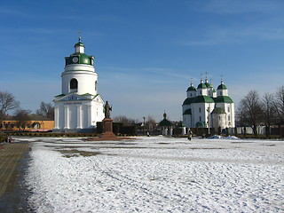 Image showing Religious place with monument in Priluky town