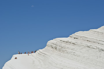 Image showing Stair of the Turkish, white mountain.Agrigento