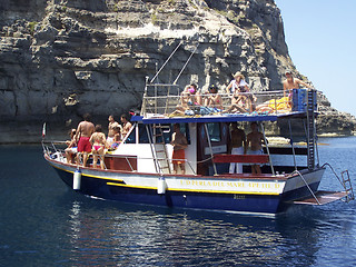 Image showing excursion by boat in Lampedusa