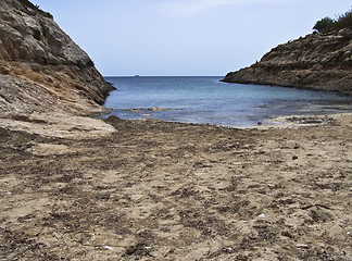 Image showing cove with a beach.lampedusa -Sicily