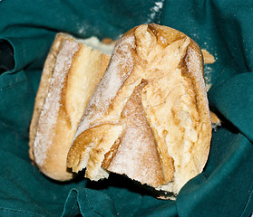 Image showing bread on a green background