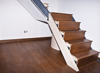 Image showing stair with hardwood floors 