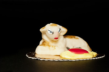 Image showing Sheep Marzipan- Easter cake- Sicily