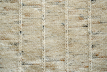 Image showing white knitting wool sweater texture background closeup  