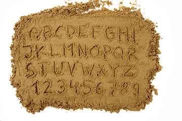 Image showing sand alphabet 