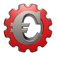 Image showing euro symbol and gear wheel