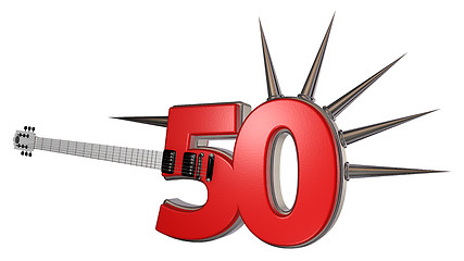 Image showing number fifty guitar