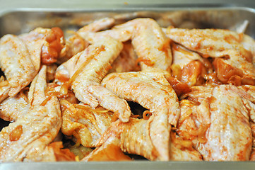 Image showing marinated chicken meat shashlik