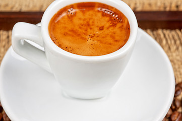 Image showing Deliicous coffee closeup