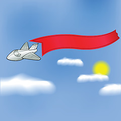 Image showing airplane with banner