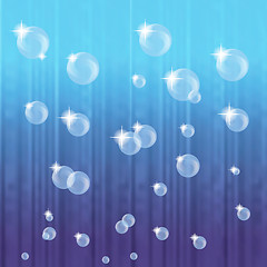 Image showing blue marine background with bubbles