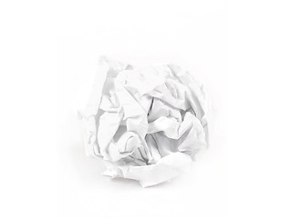 Image showing close-up of crumpled paper ball 