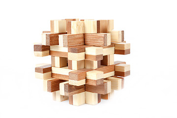 Image showing solved wooden puzzle