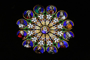 Image showing Stained glass rosette