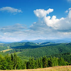 Image showing Beautiful green mountain landscape