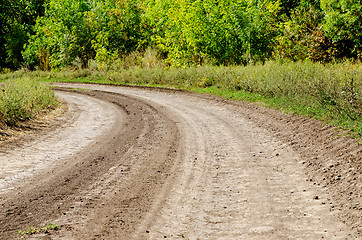 Image showing rural road turning left