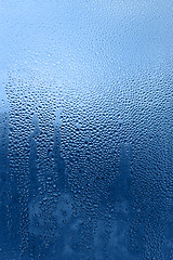 Image showing Water drops pattern on glass