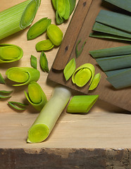 Image showing leek and slicer