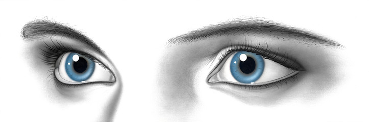 Image showing female pair of eyes