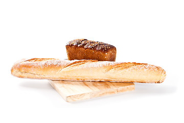 Image showing fresh bread and baguette