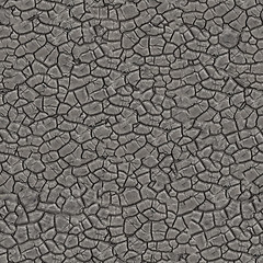 Image showing Grey Cracked Pitch Seamless Texture.