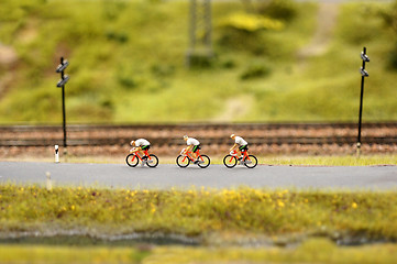 Image showing cyclists on the road 