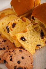 Image showing selection of sweet bread and cookies