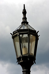 Image showing old grey street lamp 