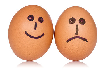 Image showing  Happy and angry eggs