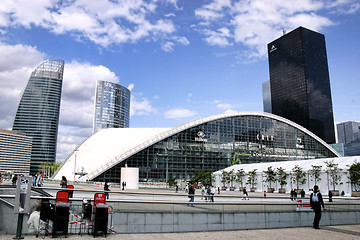 Image showing PARIS - May 8: Skyscrapers in business district of Defense to th