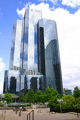 Image showing PARIS - May 8: Skyscrapers in business district of Defense to th