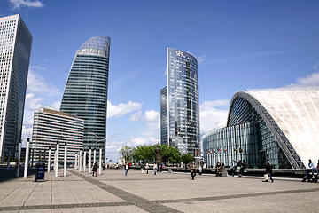 Image showing PARIS - May 8: Skyscrapers in business district of Defense to th