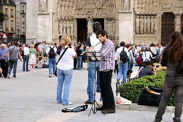 Image showing PARIS - May 7: Notre Dame Cathedral on May, 2009 in Paris. Unkno