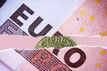 Image showing Euro and Cyprus