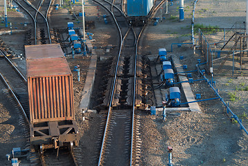 Image showing Freight Trains and Railways on big railway station