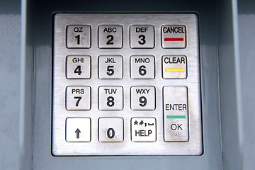 Image showing Grungy ATM Keypad