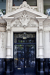 Image showing  old  door and  glass 