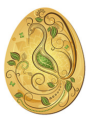Image showing Gold Easter`s egg