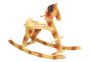 Image showing old wooden horse